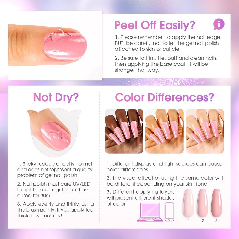 ROSALIND Holographic Cat Eye Gel Nail Polish Set - 8 Colors for Stunning Galaxy Nail Art