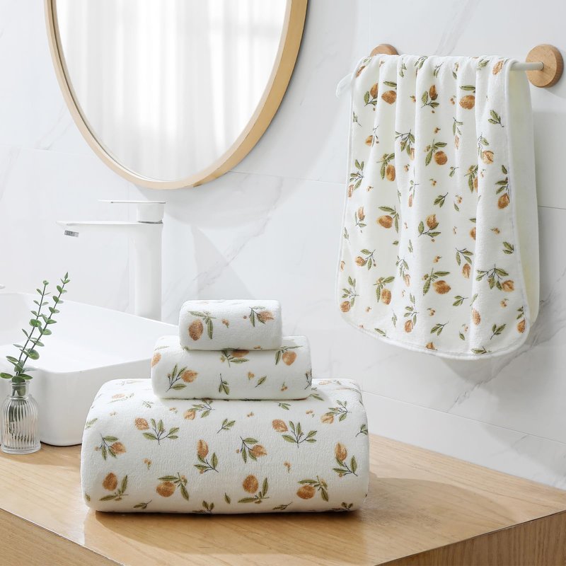YTYC Towels,39x78 Inch Oversized Bath Sheets Towels for Adults Luxury Bath Towels Extra Large Sets for Bathroom Super Soft Microfiber 80% Polyester(Printing,2 Piece)