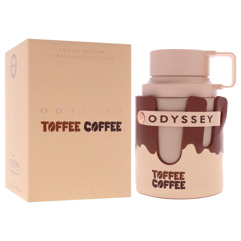Armaf Odyssey Toffee Coffee – Sweet, Gourmand, Woody – Eau de Parfum Spray Long-Lasting Fragrance for Unisex, 3.4 Ounce / 100 ml