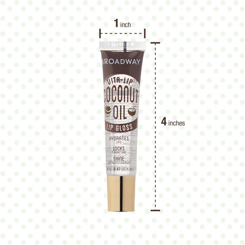 Ruby Kisses Broadway Vita-Lip Clear Lip Gloss (Coconut Oil 12 Pack), Ultra-Hydrating & Soothing Formula with Vitamin Oils, High-Shine Non-Sticky Finish, Healing Glossy Lip Balm Locks in Moisture