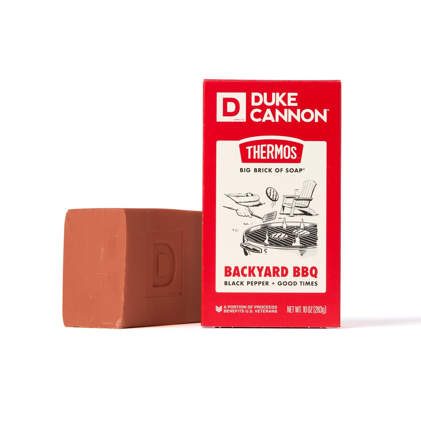 Duke Cannon x THERMOS Big Brick Bar Soap for Men, Backyard BBQ Scent, Extra Large 10 oz Bar