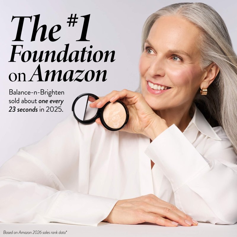 LAURA GELLER NEW YORK Baked Balance-n-Brighten Foundation with Kabuki Brush Makeup Set, Fair