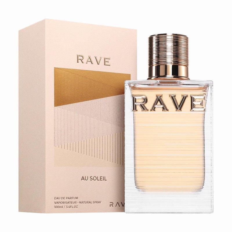Rave Au Soleil – Fruity, Floral, Sweet, Amber – Eau de Parfum Spray Long-Lasting Fragrance for Unisex, 3.4 Ounce / 100 ml