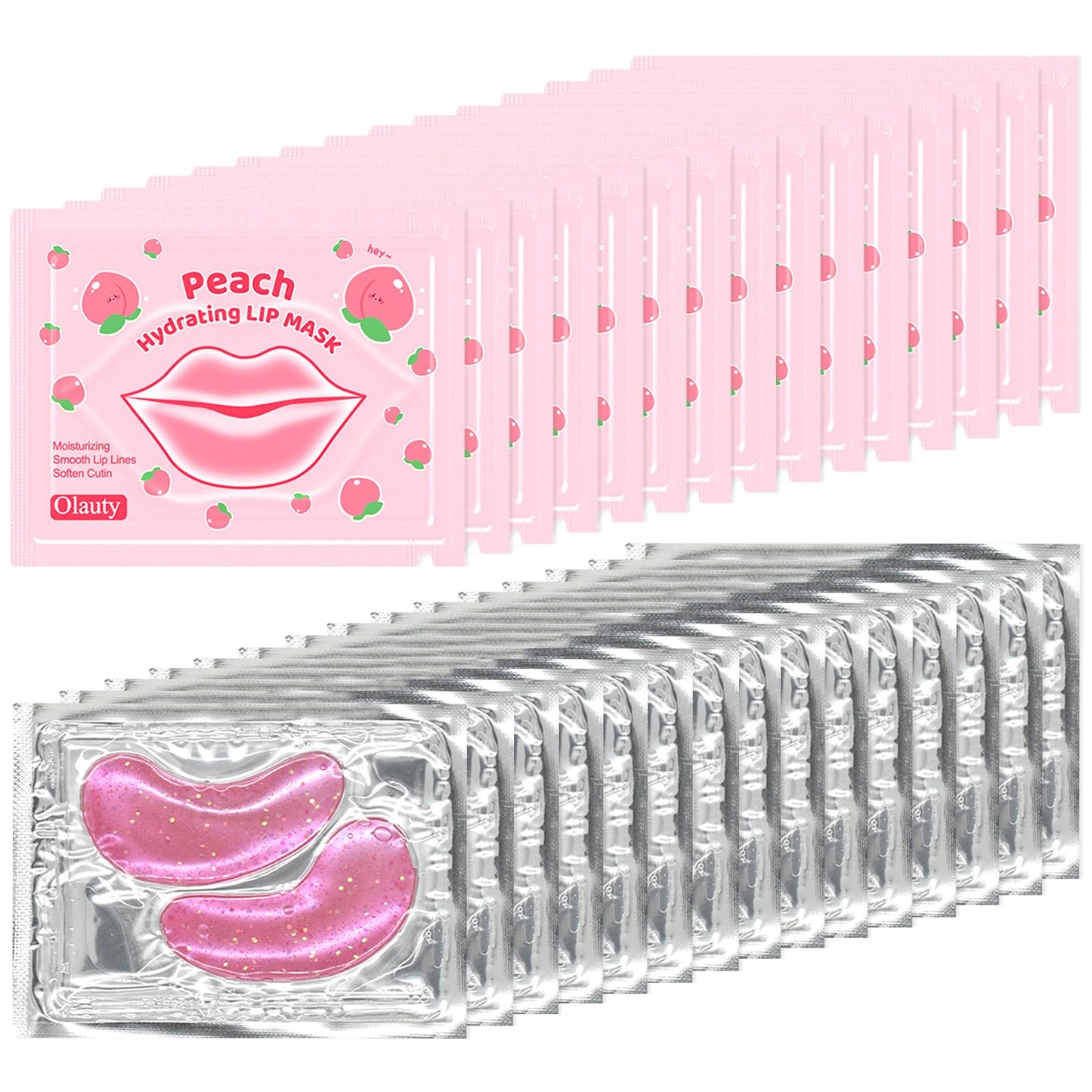 BliBling 30 Pairs Lip Mask & Eye Mask, Under Eye Patches for Puffy Eyes, Moisturizing Spa Labial Lip Masks, Reducing Fine Lines, Bachelorette Party Favors, Bulk Gifts, Bridesmaid Gifts, Wedding Gifts