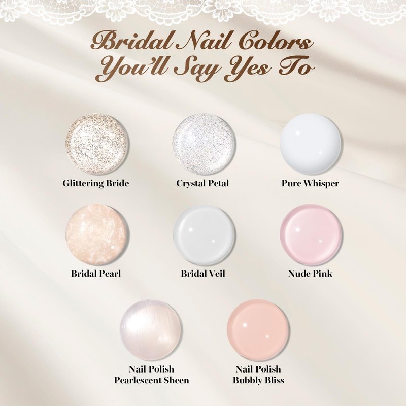 Beetles Summer Gel Nail Polish Kit with UV Light - Wedding Beauty French Manicure Kit, 15ml UV LED Soak Off French Tip Gel Polish Set with Nail Tools Nails Decoration