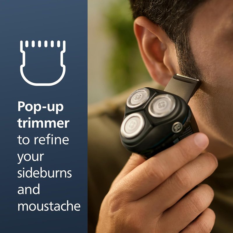 Philips Norelco Electric Shaver 3600 Series - Wet & Dry Use, Travel Pouch, Storm Blue, Model S3243/91