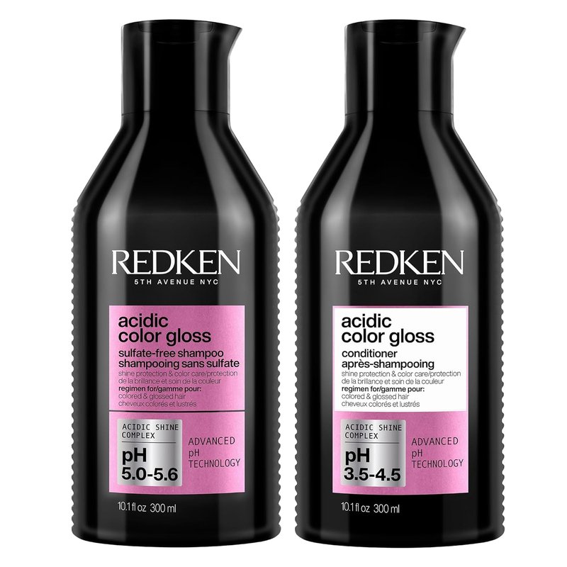 Redken Acidic Color Gloss Shampoo & Conditioner Set - Sulfate-Free for Vibrant Color-Treated Hair