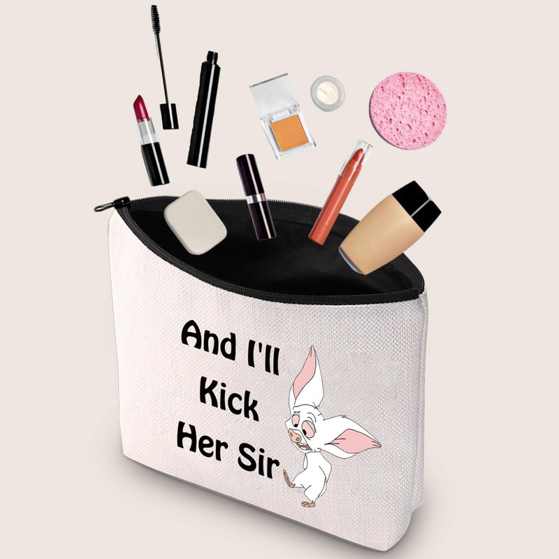 JXGZSO Bartok Inspired Cosmetic Bag Bartok Movie Lover Gift And I'll Kick Her Sir Makeup Bag