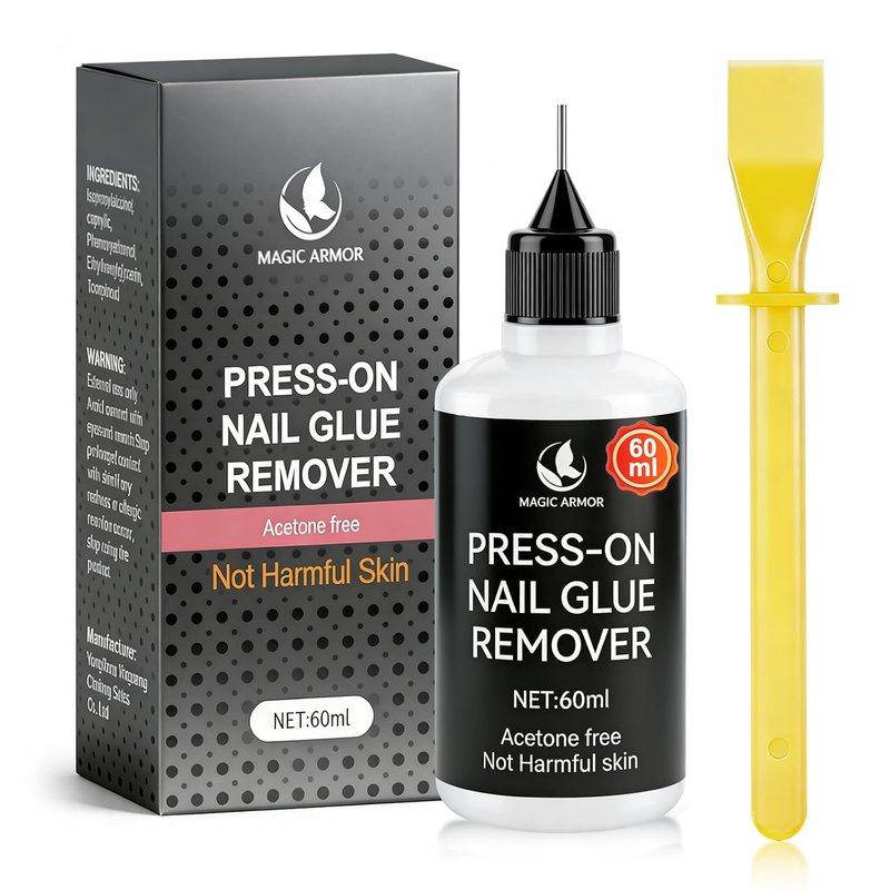 Magic Armor Nail Glue Remover - Acetone-Free 60ml Solid Gel Formula for Press-On Nails