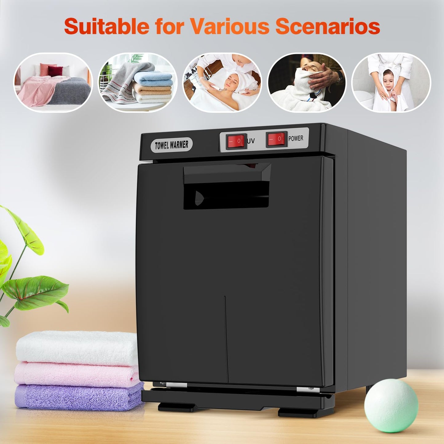 Utenzi Hot Towel Warmer, Spa Towel Cabinet Professional Mini Towel Heater, Towel Warmer for Facials SPA Barbershop Esthetician
