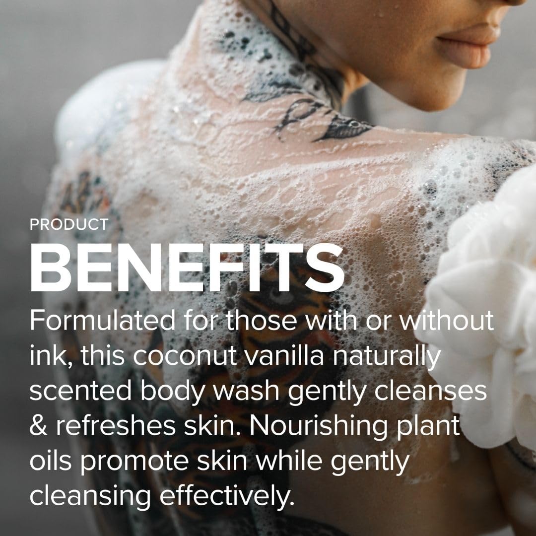 Mad Rabbit Refresh Body Wash - Tattoo Aftercare, Cleansing Ingredients Made For All Skin Types, Gentle, Anti-Aging & Hydrating Formula (16oz)