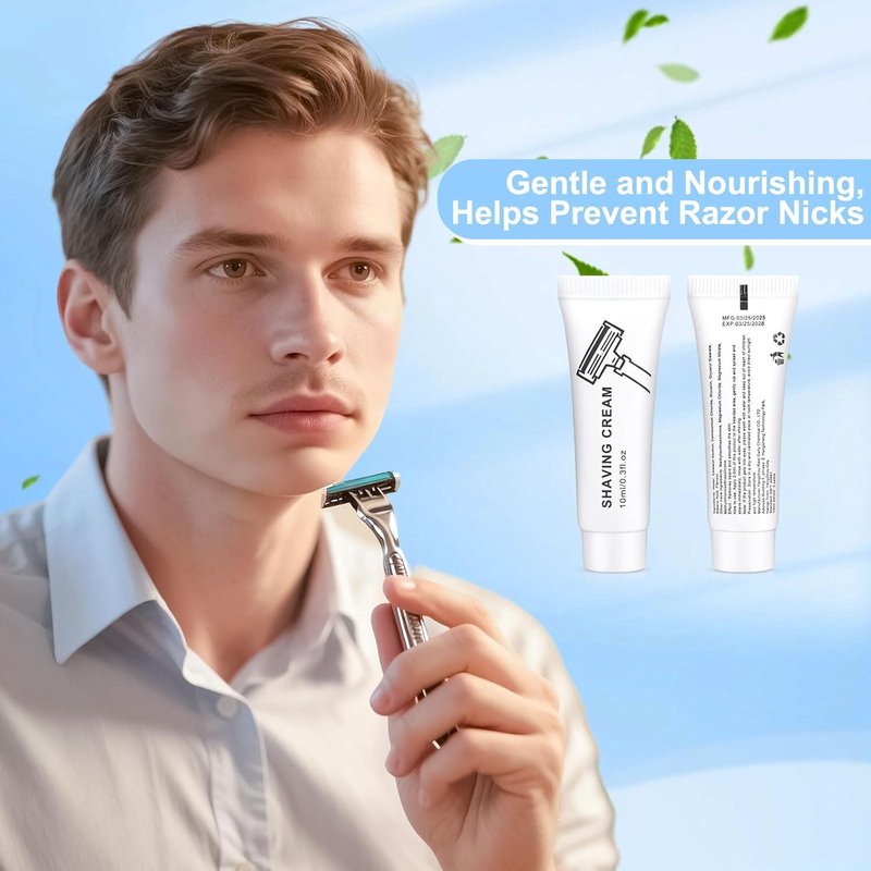 Regine Switzerland Shaving Cream - Travel-Size 10ml | Individually Packaged for Home & On-the-Go (100-Pack)