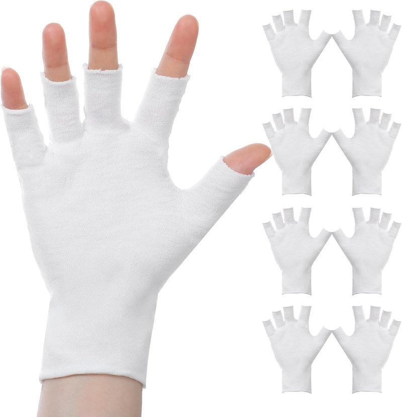 Regine Switzerland Eczema Gloves - Fingerless Cotton for Dry Hands & Overnight Relief | One Size Fits Most