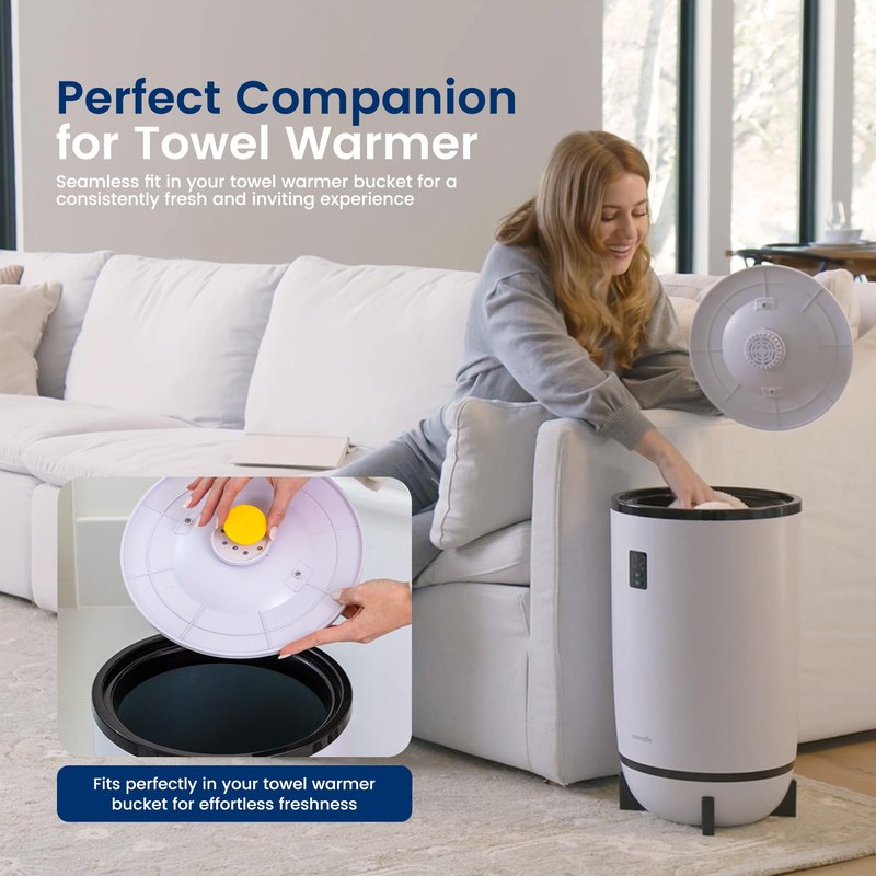 SereneLife Fragrance Disc, 15 Fragrant Scents Suitable, for Towel Warmer Bucket, Convenient Size Fits in Most Air Freshener Holders , Fresh Aroma Stays for 30 to 60 Days