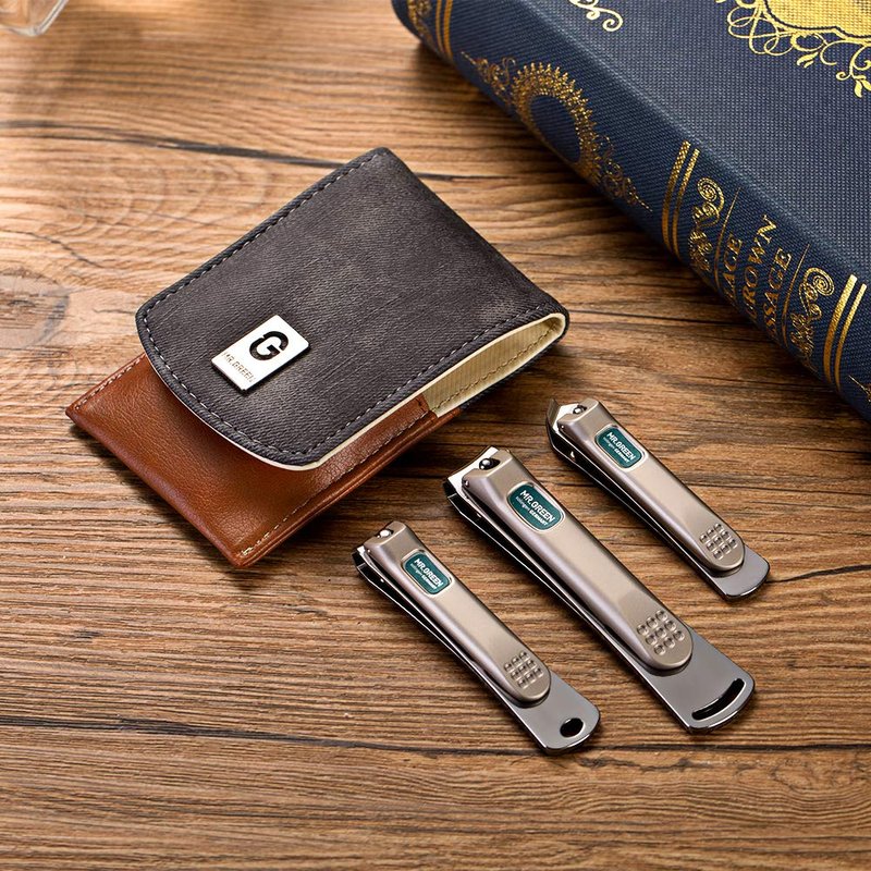 MR.GREEN Nail Clippers Set - 3 Pcs Stainless Steel Nail & Slant Edge Toenail Clippers for All Users