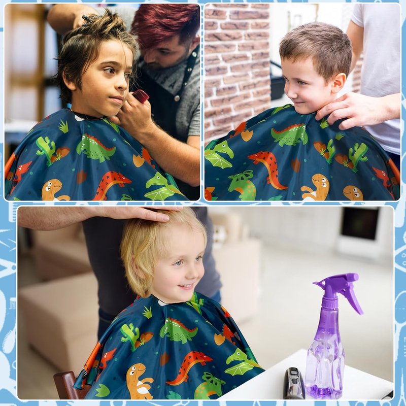 Kids Hair Cutting Cape - Professional Cartoon Barber Apron with Adjustable Closure | 55x39 Inches