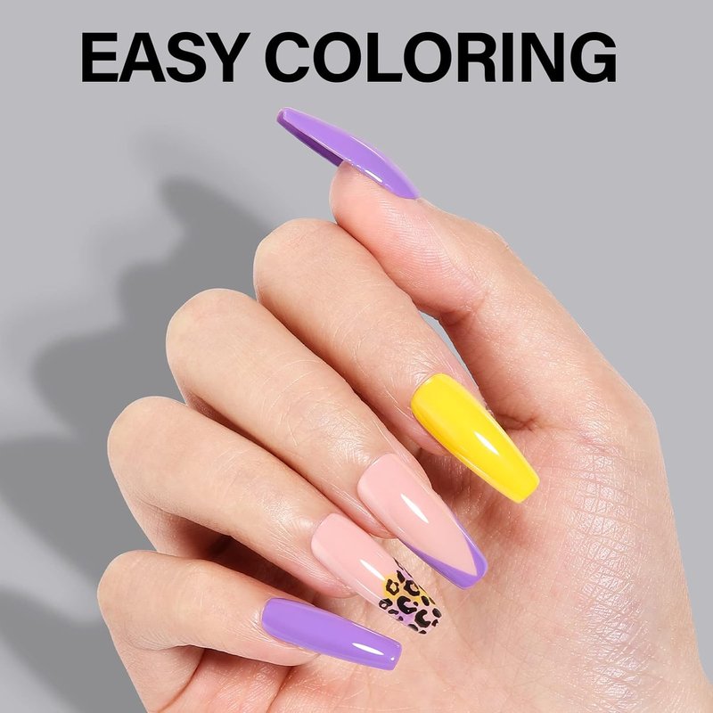 Coffin Nail Tips - Upgraded Matte Soft Full Cover Gel | 240 Pcs Pre-Shaped Acrylic Press-On Nails, 10 Sizes
