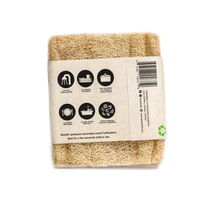 Premium Organic Loofah Sponge Medium 6“ | Loofah for Bath & Shower | Body Scrubber for Shower Scrubbing | Eco Friendly 100% Natural & Biodegradable | Daily Skin Cleansing Care for Women and Men