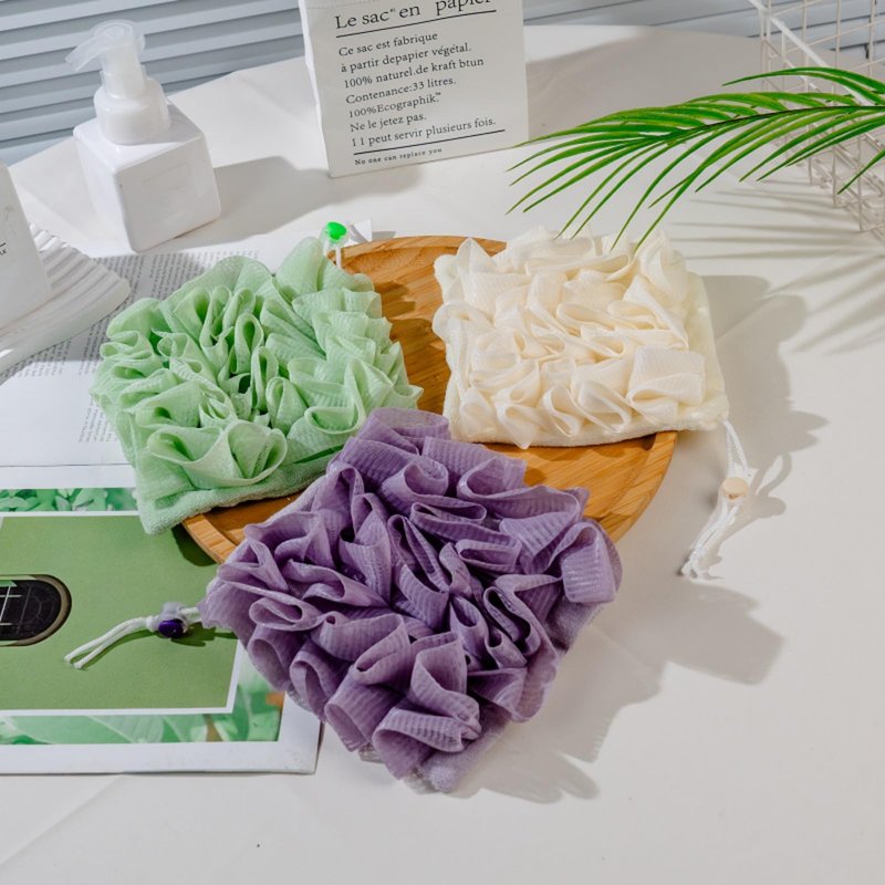 Leefa 2 in 1 Bath Loofah Sponge, Soft Washcloth for Cleansing and Smooth Skin