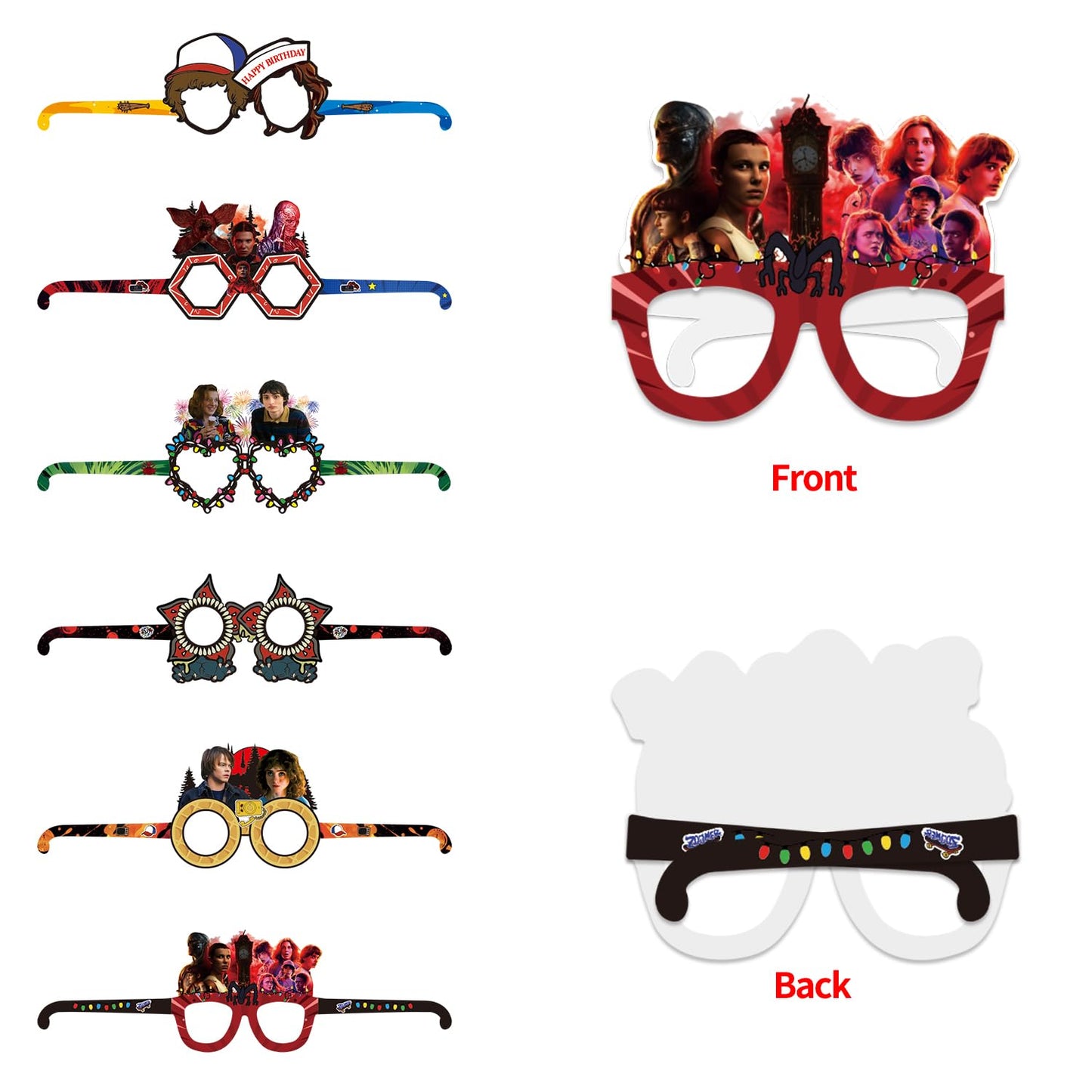 Zyxelven 12 Pcs TV Series Theme Party Decorations, Role-Playing Photography Party Glasses, Perfect for Birthday Parties, Themed Gatherings, Celebrations