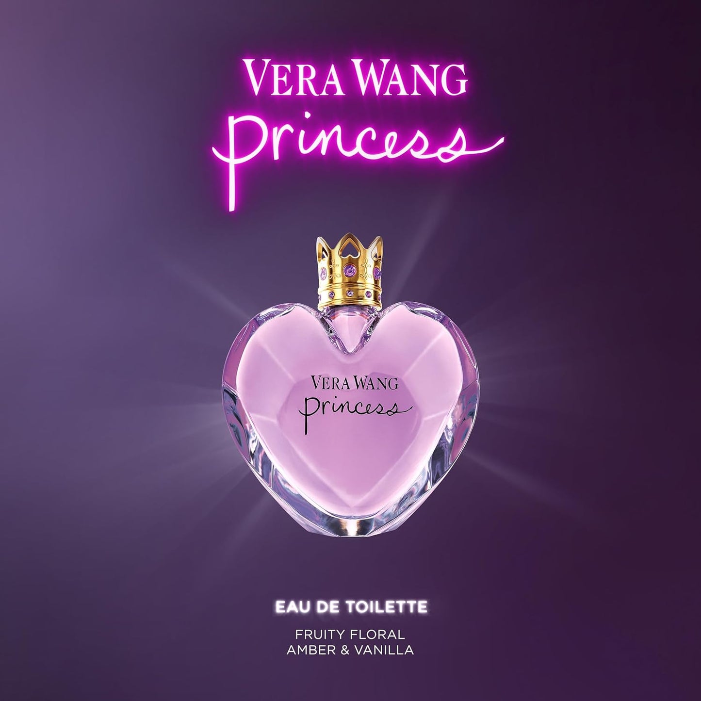 Vera Wang Princess Eau de Toilette for Women - Fruity Floral Perfume with Vanilla & Water Lily - 1.7 Fl Oz