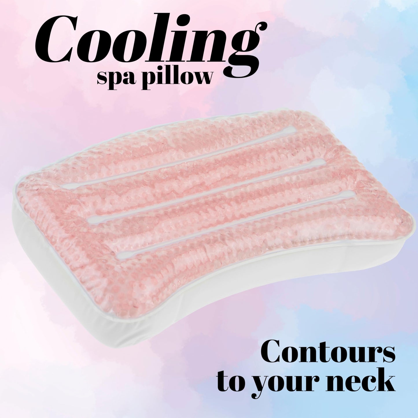 Glitter Gel Spa Pillow – Cooling Bathtub & Hot Tub Relaxation Cushion | Neck & Head Support Bath Pillow | Luxury Bath Products & Spa Accessories for Women – Ultimate Comfort