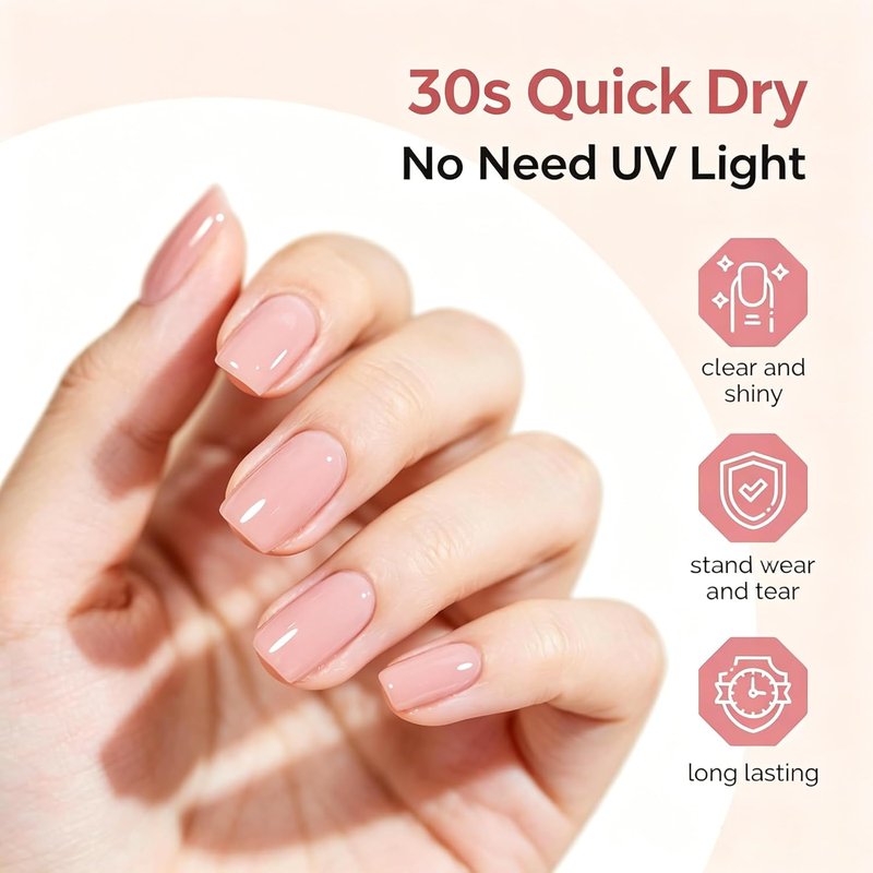 Modelones Nail Strengthener Kit - 23 Pcs Nail Care Set with Cuticle Oil & Polish Remover Pads | Grey & Pink