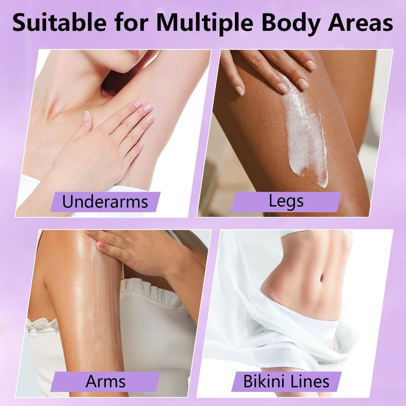 Gentle Body Hair Removal Cream for Women and Men, Moisturizing Depilatory Cream with Aloe And Hyaluronic Acid, Quick and Soothing Body Leg Hair Removal, 3.53 Oz