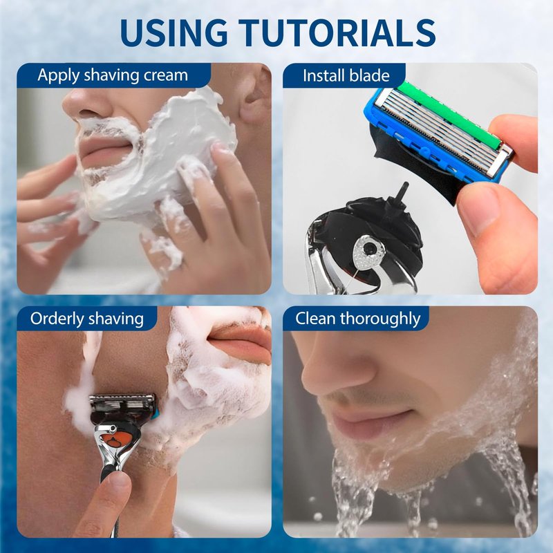 Replace Handle Compatible with Gillette Fusion5 Razors for Men, Comfort Glide Razor Handle Non-slip Ergonomic Handles, Only the handle(1 Pack Black)