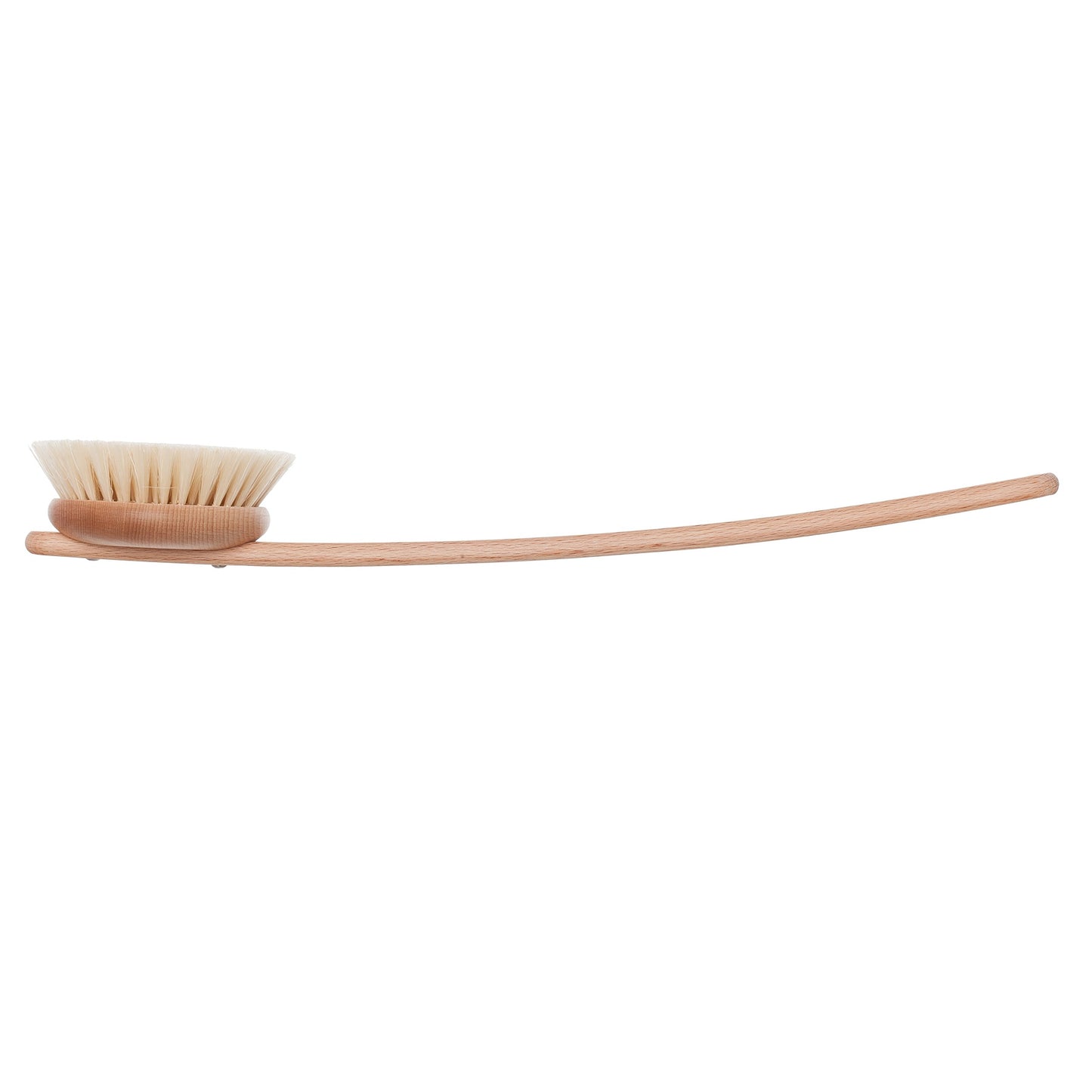 REDECKER Natural Pig Bristle Bath Brush with Oiled Beechwood Handle, 18-1/2-Inches - Back Brush - Shower Back Brush with Long Handle - Natural Bristle Brush, Made in Germany