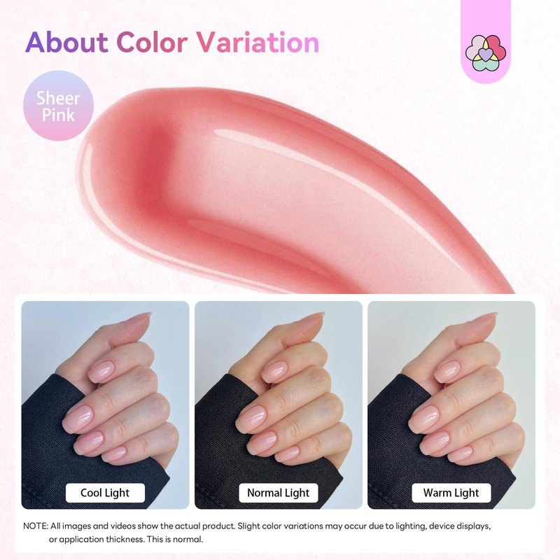 SAVILAND Glazed Nails One-Step Gel Nail Polish: Nail Polish Pen Set Sheer Pink 15ml 0.5oz 1-Minute Manicure 5 in 1 Gel Polish Art Foundation Builder Color & Base Top Quick & Easy DIY Manicures
