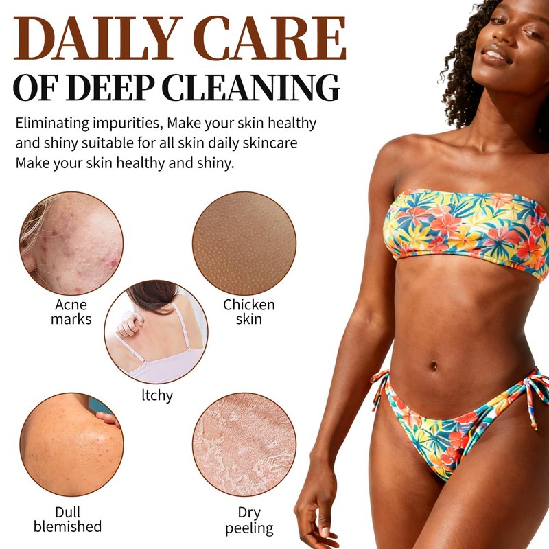 African Net Sponge 5-piece exfoliating Scrub is Suitable for All Skin Types,Bath Sponge for the face and Body, Durable and Gently Exfoliation