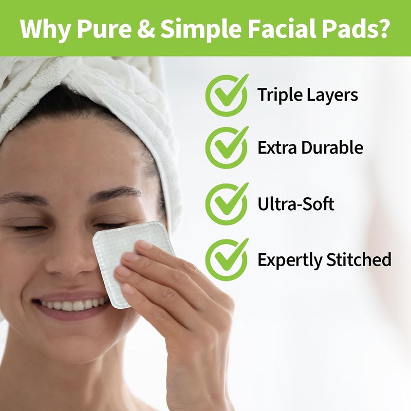 ForPro XL Facial Pads - Triple Layered Ultra Soft Disposable Makeup Remover | 100% Vegan, 60-Count