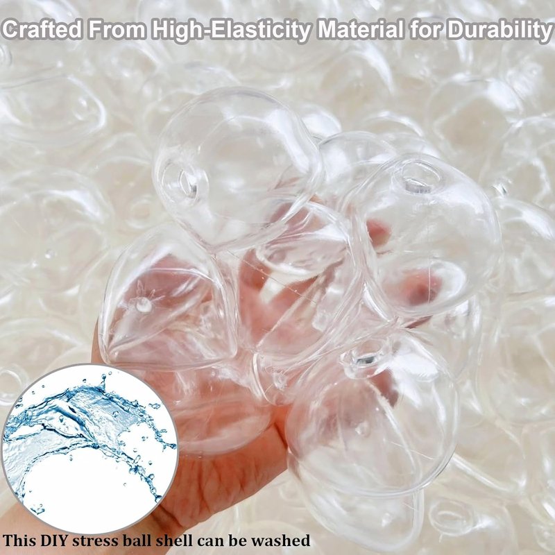 DIY Stress Ball Making Kit - 15PCS Transparent Blanks with Air Pump & Expander Tool for Pressure Relief | Fun Craft Activity