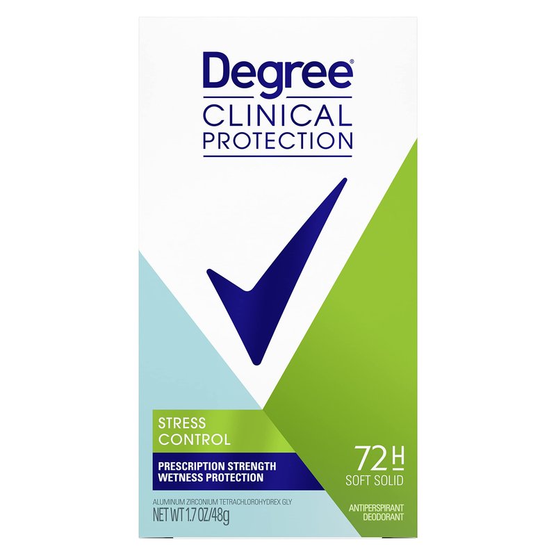 Degree Clinical Protection Antiperspirant Deodorant 72-Hour Sweat & Odor Protection Stress Control Antiperspirant for Women 1.7 oz