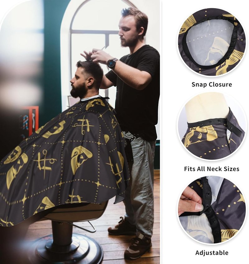 Professional Hair Cutting Cape - Adjustable Snap Closure | 2-Pack Salon Barber Capes