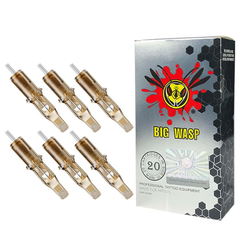 BIGWASP #12 Standard 15RM Tattoo Needle Cartridges 15 Curved Magnum 20Pcs (Generation 3)