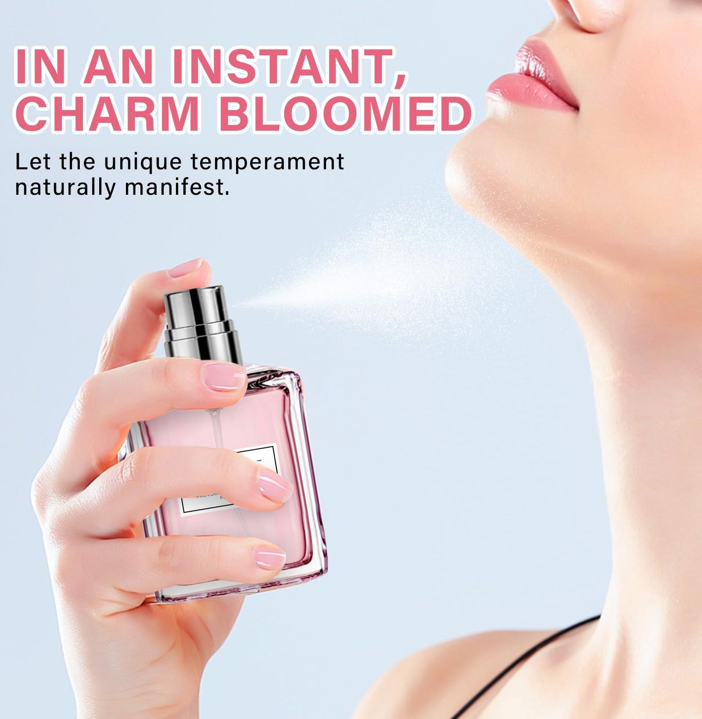WKCWKC Pheromone Perfume for Woman, Long Lasting Perfumes for Women, Elegant Floral Notes, 12H Advanced Scent Release Formula, Travel-Size Womens Perfume for Romantic Date & Daily Wear, 20ml