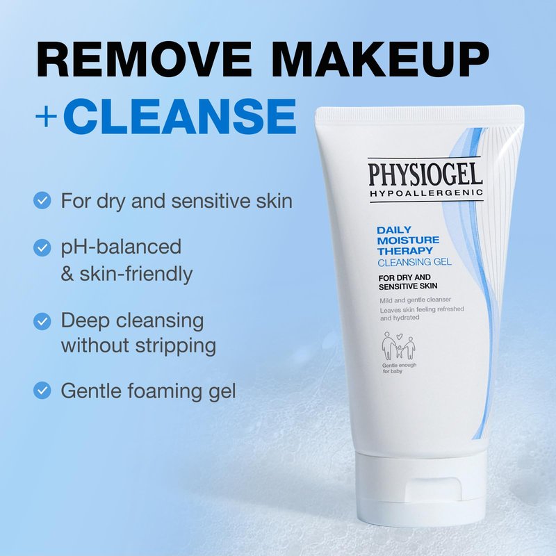 PHYSIOGEL Daily Moisture Therapy Cleansing Gel, Hydrating Face Wash and Pore Cleansing, with Ceramide & Glycerin, Suitable for Sensitive Skin, 5.07 fl. oz.