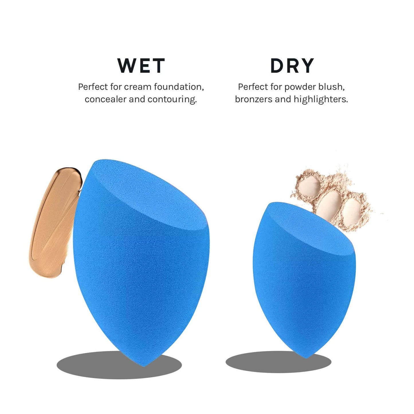 Wiko 12 Pcs Makeup Sponge Set Bulk Latex Free Reusable Beauty Sponge for Foundation Cosmetic Applicator For Powder Cream and Liquid Super Soft Concealer