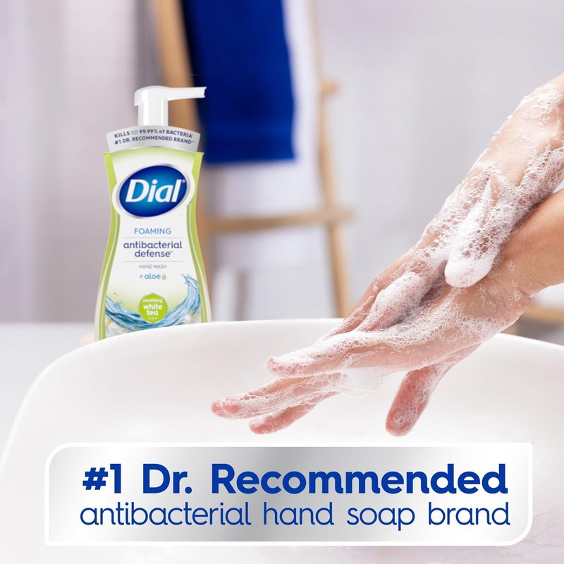 Dial Antibacterial Foaming Hand Wash - Soothing White Tea Scent | 7.5 Fl Oz