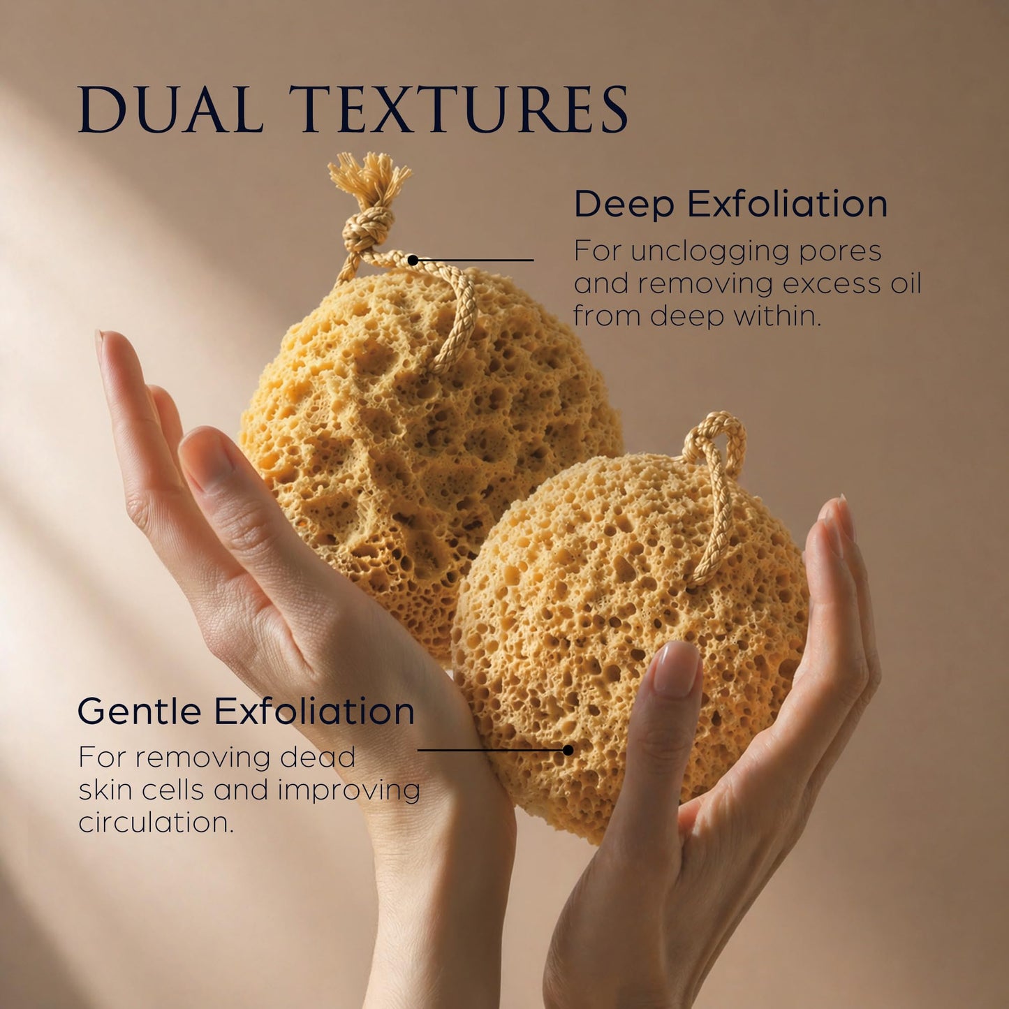 Spongentle Loofah Sponge for Shower and Bathing, Bath Sponge with Dual Texture, Shower Pouf for Gentle and Deep Exfoliation, Large Size Body Scrubber for Men & Women, PU Foam, 37% More Lather, 3 Pack