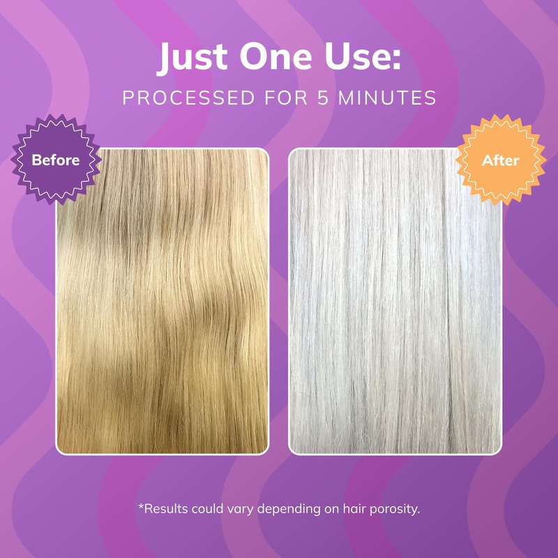 Fanola Wonder No Yellow Purple Shampoo - Color Depositing Formula for Blondes & Grey Hair - 3.38 Fl Oz