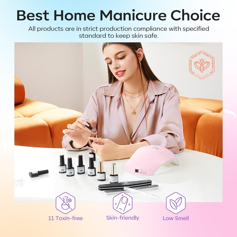 modelones Gel Nail Polish Set, 6 Colors 2026 Spring Summer Silver Cat Eye Gel Polish Translucent Pastel Sheer Pink Yellow Lavender Purple Baby Blue Mint Green Jelly Nail Polish W Magnet LED DIY Gift