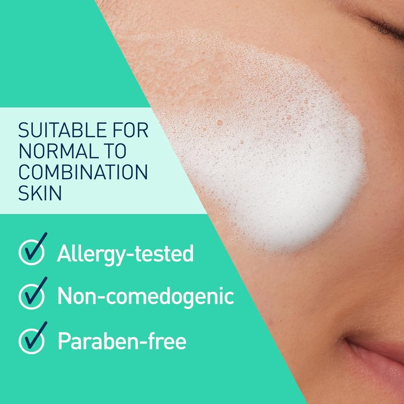 CeraVe Balancing Air Foam Face Wash - Foaming Cleanser for Combination Skin | 8oz, Fragrance-Free & Non-Comedogenic