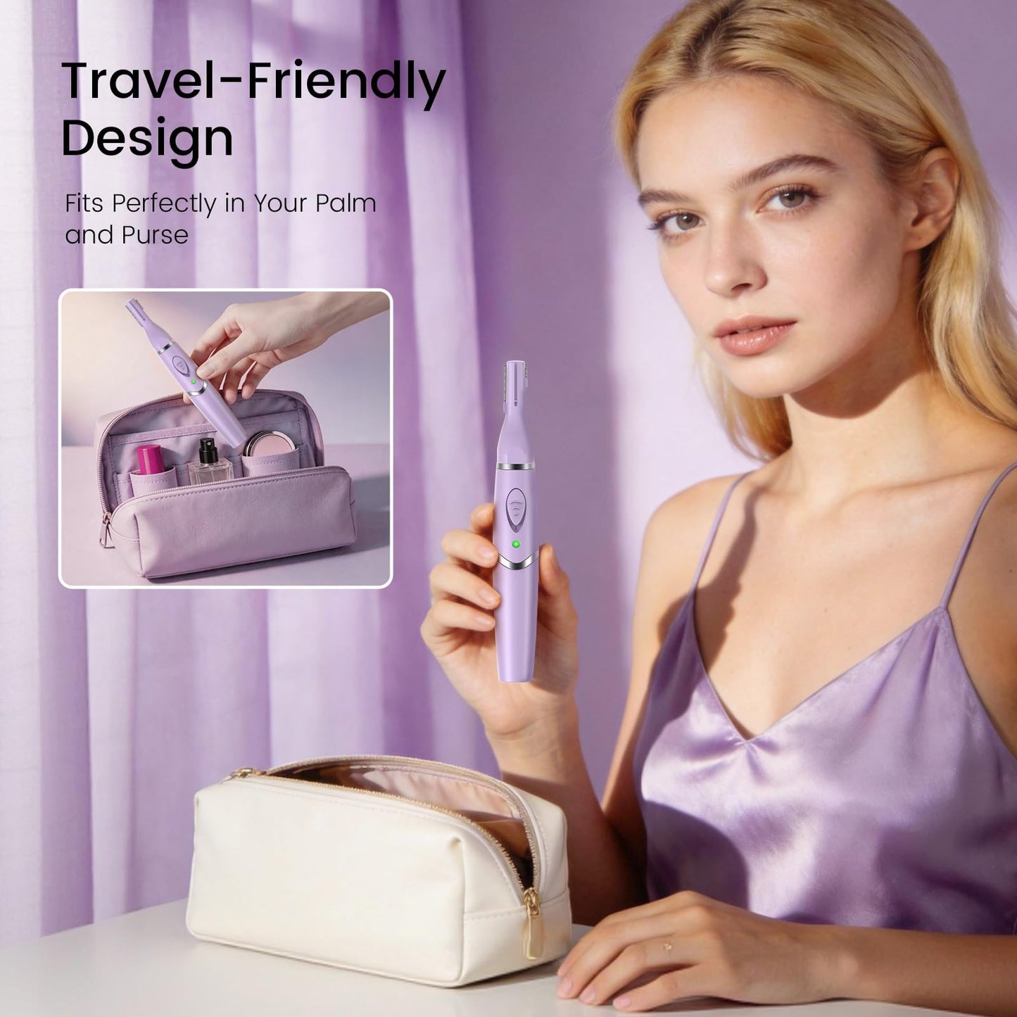 Yinowt Ear and Nose Hair Trimmer for Women, 2026 Professional Painless 2 in 1 USB Rechargeable Eyebrow & Facial Hair Trimmer, Precision Tool with Powerful Motor and Dual-Edge Blades, IPX7 Waterproof