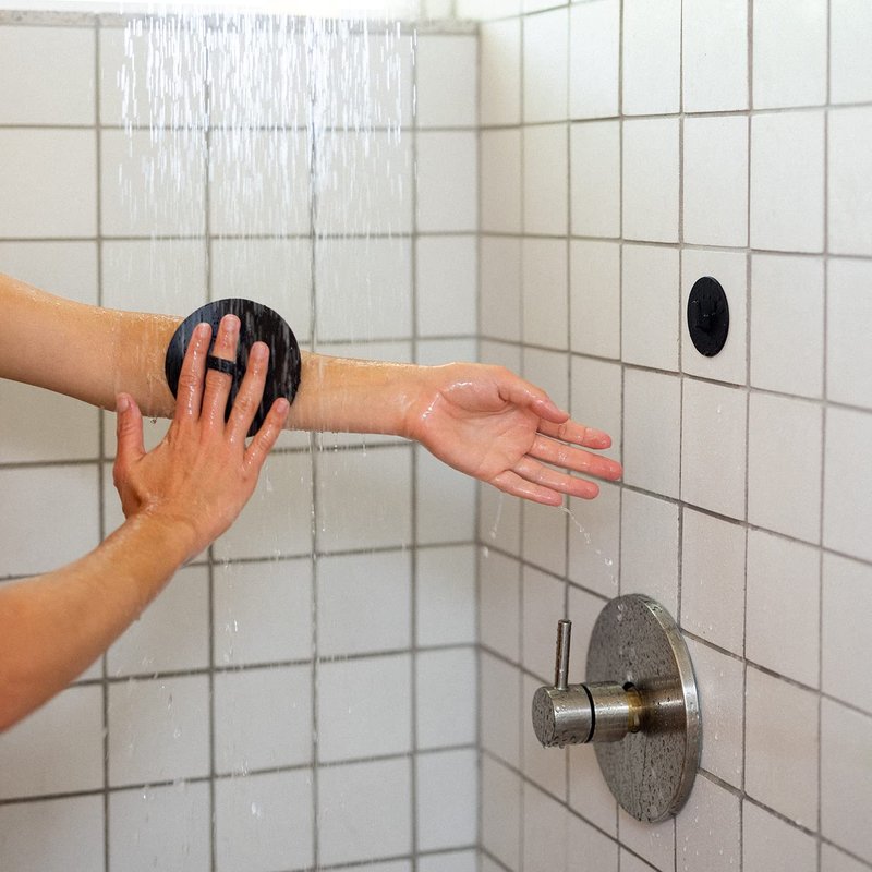 Boie USA Loop Body Scrubber - Soft Silicone-Like Exfoliating Shower Scrubber, Body Cleansing Brush - Hang-to-Wall Loofah Replacement - Antimicrobial Body Exfoliator for All Skin Types (Yellow)