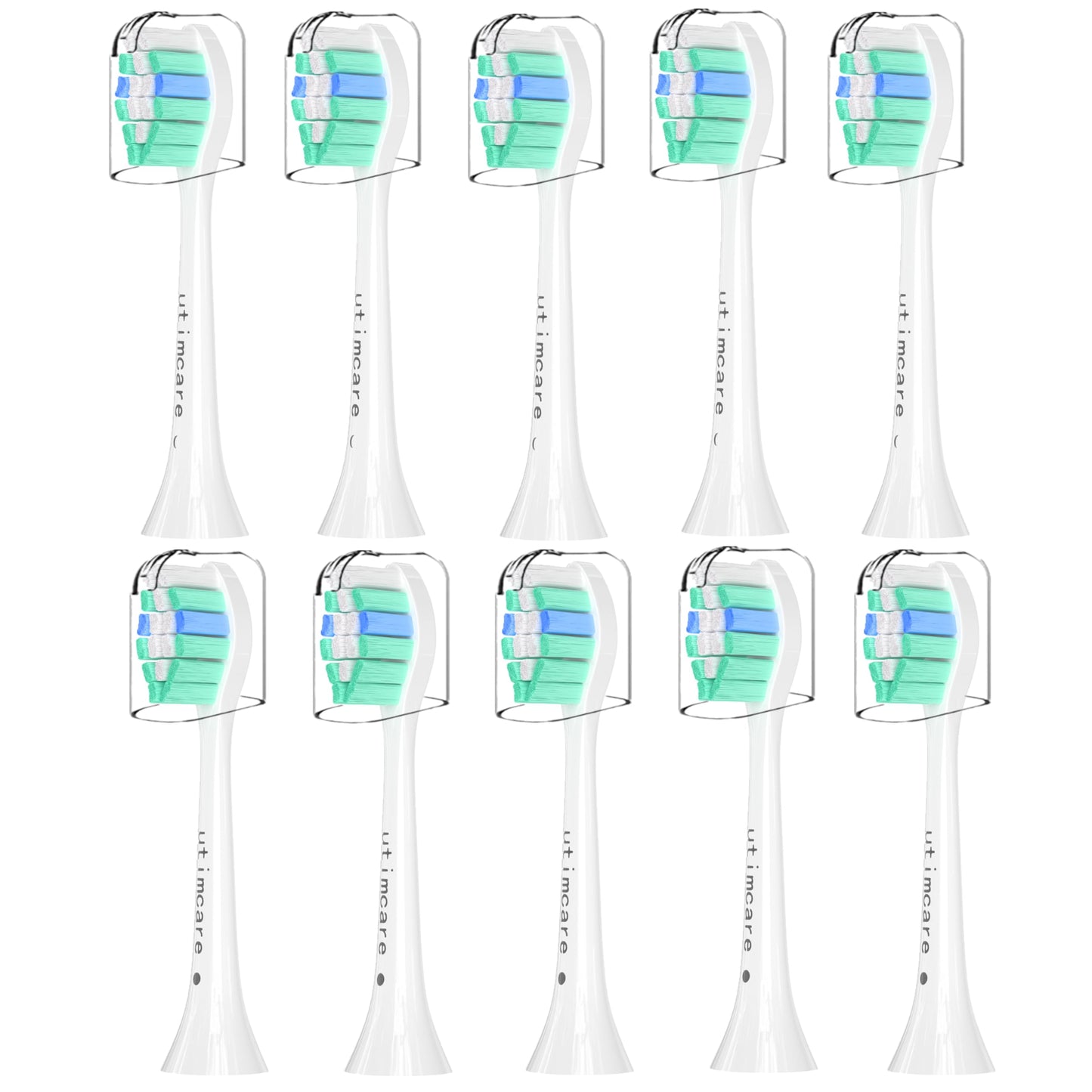 Utimcare Replacement Toothbrush Heads Compatible with Philips Sonicare Electric Toothbrush, 10 Pack, Refills