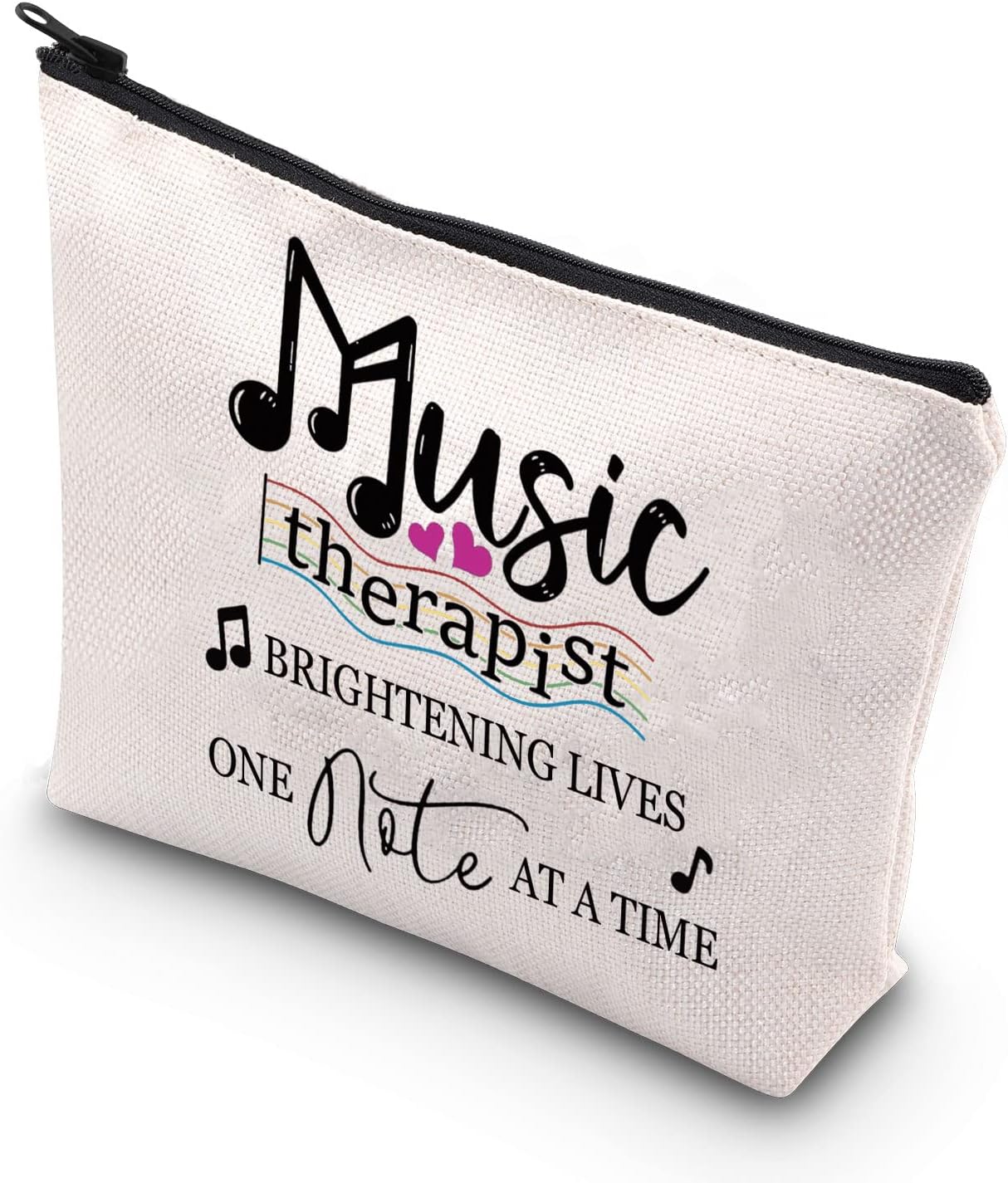 TSOTMO Music Therapist Gift - Brighten Lives with This Stylish Zipper Pouch Makeup Bag | Perfect for Teacher’s Day