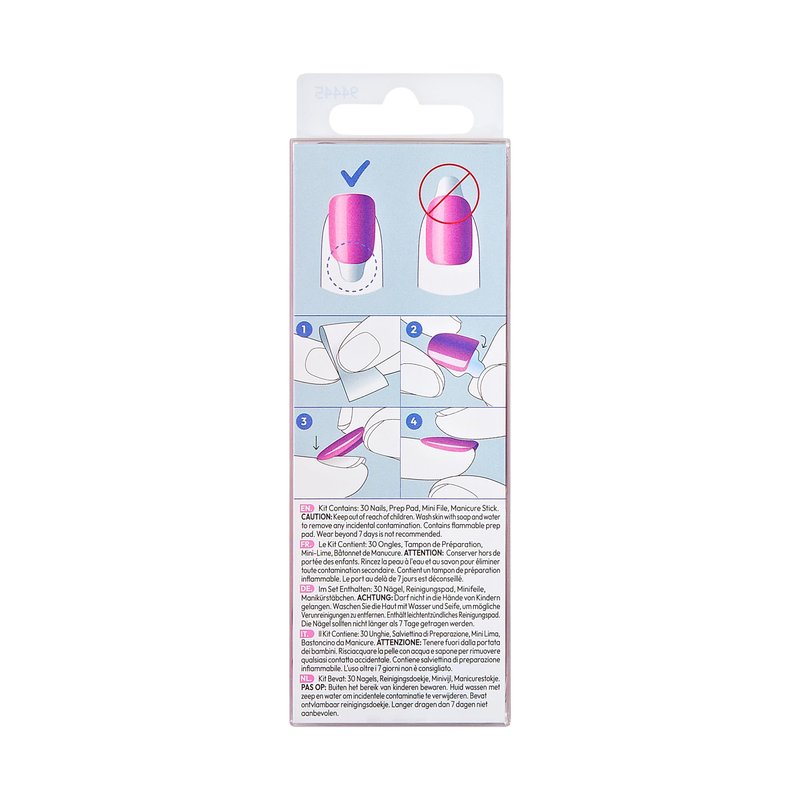 KISS colorFX by imPRESS Valentine’s Day Press On Nails, ‘Cherished’, Pink Short Squoval, IMPROVED adhesive, Up to 10-Day Hold, Nail Kit Includes 30 Fake Nails, Prep Pad, Manicure Stick, Mini Nail File